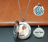 Customizable Stainless Steel Locket and Chain Necklace