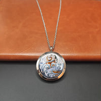 Customizable Stainless Steel Locket and Chain Necklace