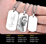 Dog Tag Pendant with Necklace/ Chain | Stainless Steel