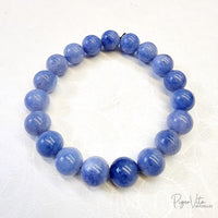 Anhydrite, 19 (10mm) Beads Bracelet