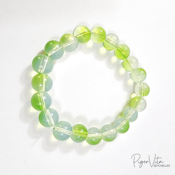 Green 10m, 20  Glass Beads Bracelet