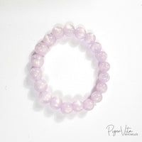 Lavender Pearl Candy Style 8mm, 20 Plastic Beads Bracelet