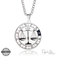 Libra Stainless Steel Pendant Necklace