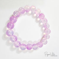 Light Fuchsia Pink 10m, 20  Glass Beads Bracelet