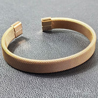 Mesh Rose Gold Stainless Steel Cuff