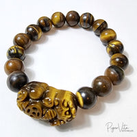 Pi xiu Tiger's Eye (Yellow) 10mm Beads Bracelet