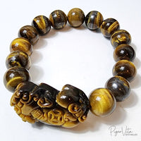 Pi xiu Tiger's Eye (Yellow) 14mm Beads Bracelet