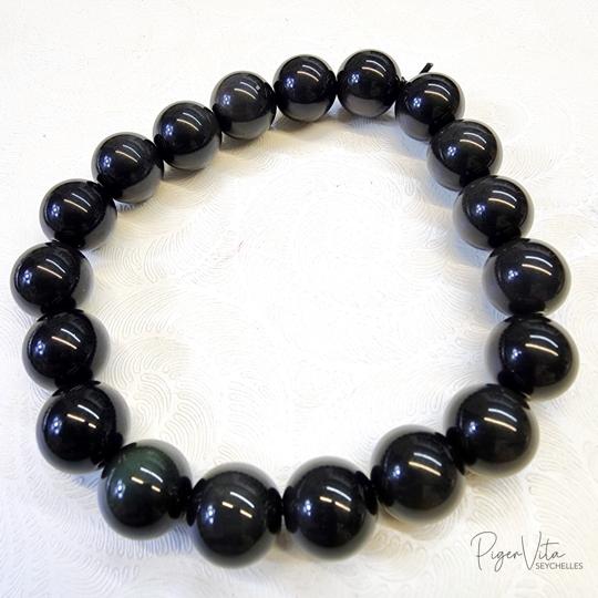 Rainbow Obsidian, 19 (10mm) Beads Bracelet