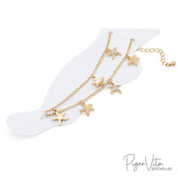 Rhinestone Studded Starfish | Champagne Yellow