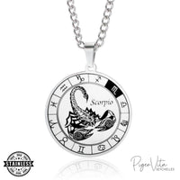 Scorpio Stainless Steel Pendant Necklace