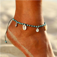 Single and Delicate Cowrie and Charms Anklet