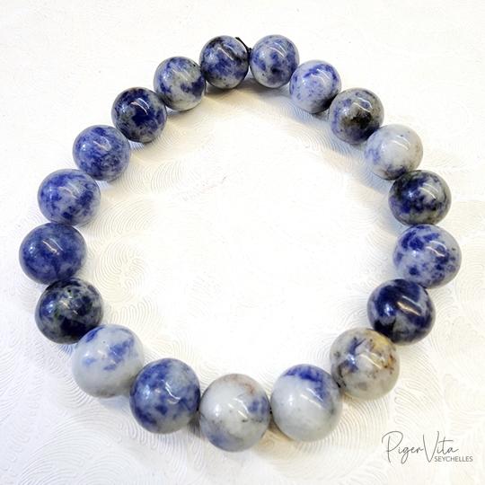 Sodalite, 19 (10mm) Beads Bracelet