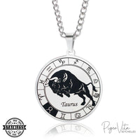 Taurus Stainless Steel Pendant Necklace