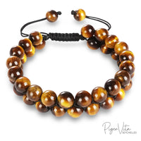 Tiger's Eye 8mm Double Beaded Bracelet