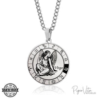 Virgo Stainless Steel Pendant Necklace