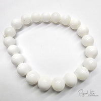 White Jade 10mm Natural Stones Beads Bracelet